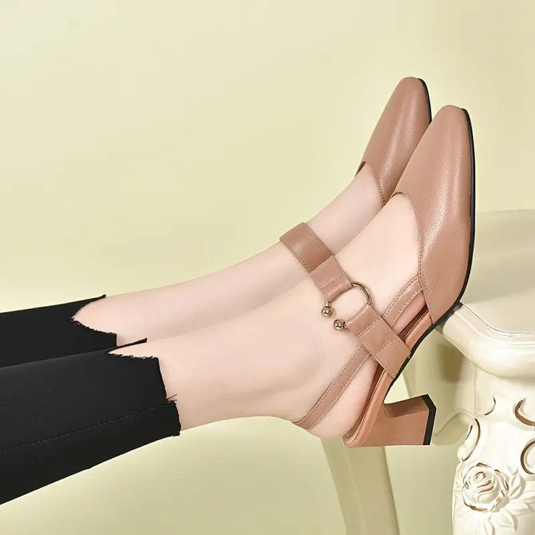 Nuevo estilo de verano] sandalias sencillas de tacón alto para mujer
